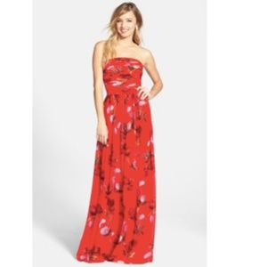 Erin Fetherston Flower Printed Evening Gown